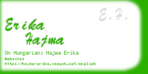 erika hajma business card